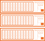 Server technology Servers stacked line icon illustration